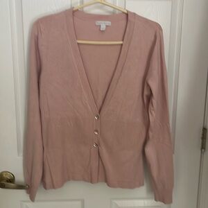 New York & Company long sleeve button front sweater size medium
